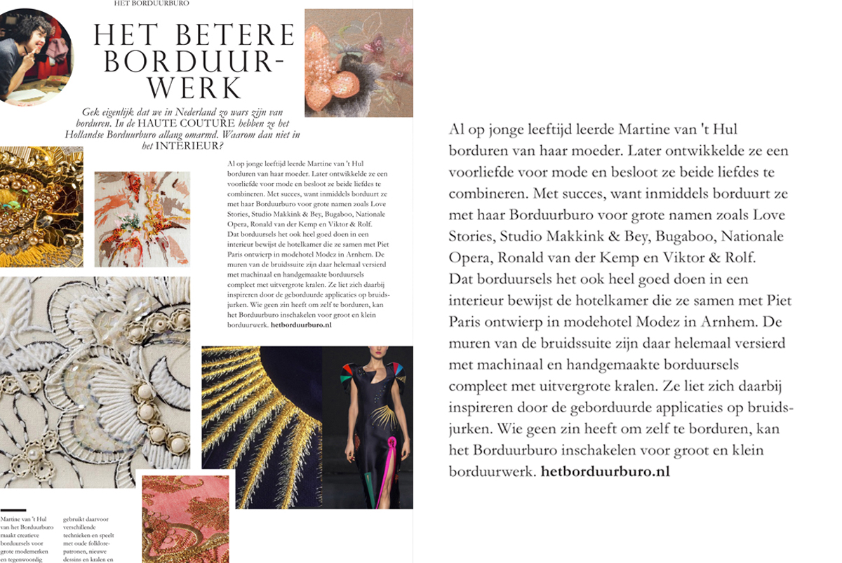 Martine van 't Hul Borduur Borduren